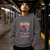 Retro Illustrative Space Guardian Astronaut T-Shirt – Vintage Y2K / Acid Graphic Streetwear Tee - Color: charcoal