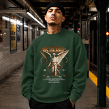 Reverse Angel Sweatshirt – Dark Art / Renaissance Aesthetic Graphic Sweatshirt - Color: forest green