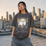 Risilient Indefatigable Statue T-Shirt – Dark Art / Renaissance Aesthetic Graphic Tee - Color: Charcoal
