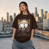Risilient Indefatigable Statue T-Shirt – Dark Art / Renaissance Aesthetic Graphic Tee - Color: Dark Chocolate