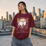 Risilient Indefatigable Statue T-Shirt – Dark Art / Renaissance Aesthetic Graphic Tee - Color: Maroon