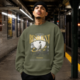 Risilient Indefatigable Statue T-Shirt – Dark Art / Renaissance Aesthetic Graphic Tee - Color: military green
