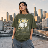 Risilient Indefatigable Statue T-Shirt – Dark Art / Renaissance Aesthetic Graphic Tee - Color: Millitary Green