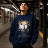 Risilient Indefatigable Statue T-Shirt – Dark Art / Renaissance Aesthetic Graphic Tee - Color: navy