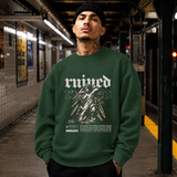 Ruined Angel Statue T-Shirt – Dark Art / Renaissance Aesthetic Graphic Tee - Color: forest green
