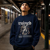 Ruined Angel Statue T-Shirt – Dark Art / Renaissance Aesthetic Graphic Tee - Color: navy