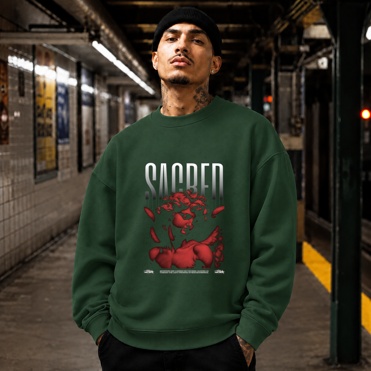 Sacred Mechanical Divinity Statue T-Shirt – Dark Art / Renaissance Aesthetic Graphic Tee - Color: forest green