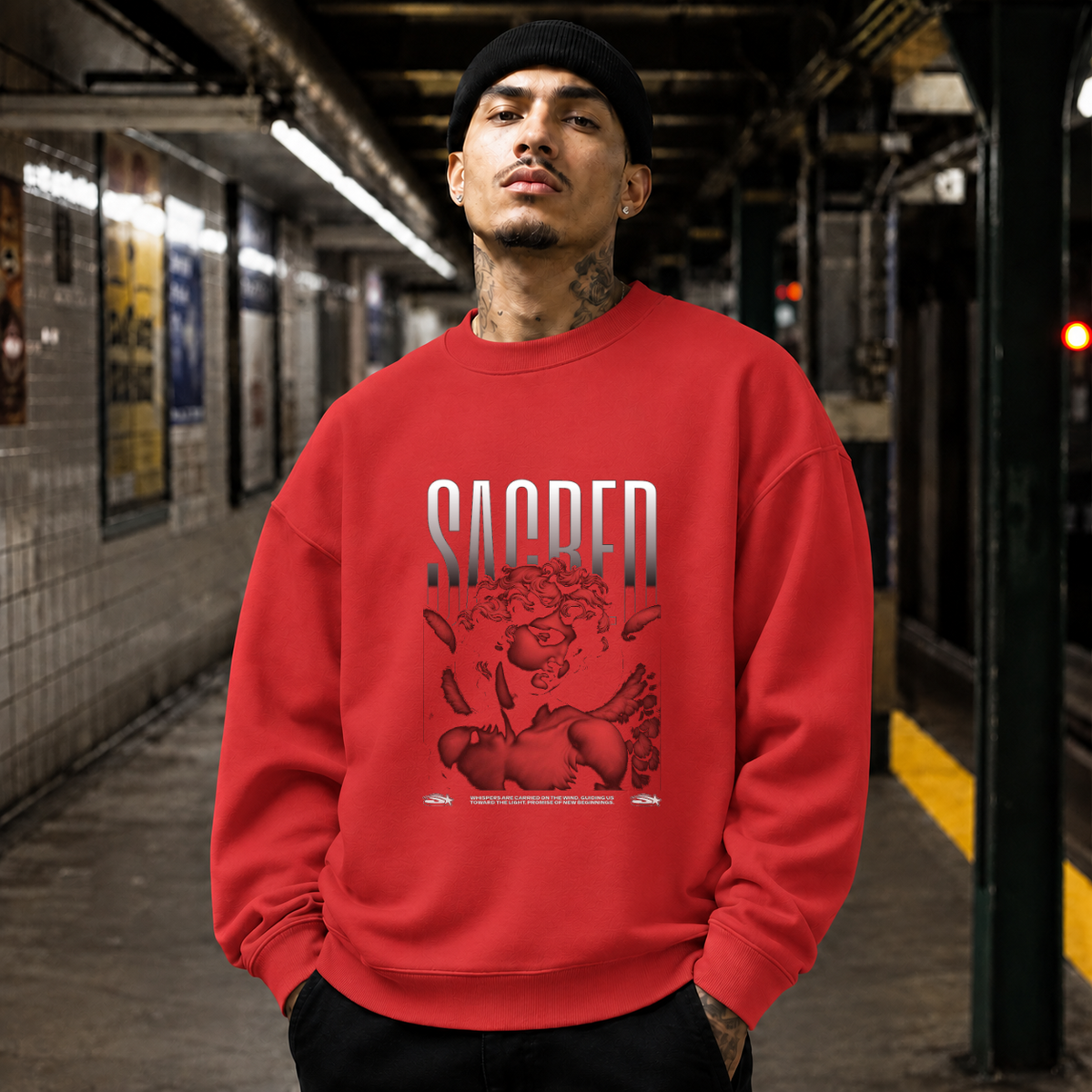 Sacred Mechanical Divinity Statue T-Shirt – Dark Art / Renaissance Aesthetic Graphic Tee - Color: red