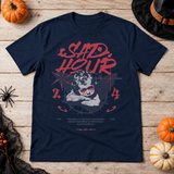 Sad Hour T-Shirt – Dark Editorial Graphic Design Graphic Tee - Color: navy