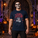Sad Hour T-Shirt – Dark Editorial Graphic Design Graphic Tee - Color: navy
