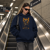 Saint Gold Reaper Angel Hoodie – Gothic Streetwear Poster Graphic Hoodie - Color: navy