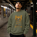 Saint Gold Reaper Angel T-Shirt – Gothic Streetwear Poster Graphic Tee - Color: military green