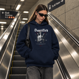 Sanctified Angel Hoodie – Dark Art / Renaissance Aesthetic Graphic Hoodie - Color: navy
