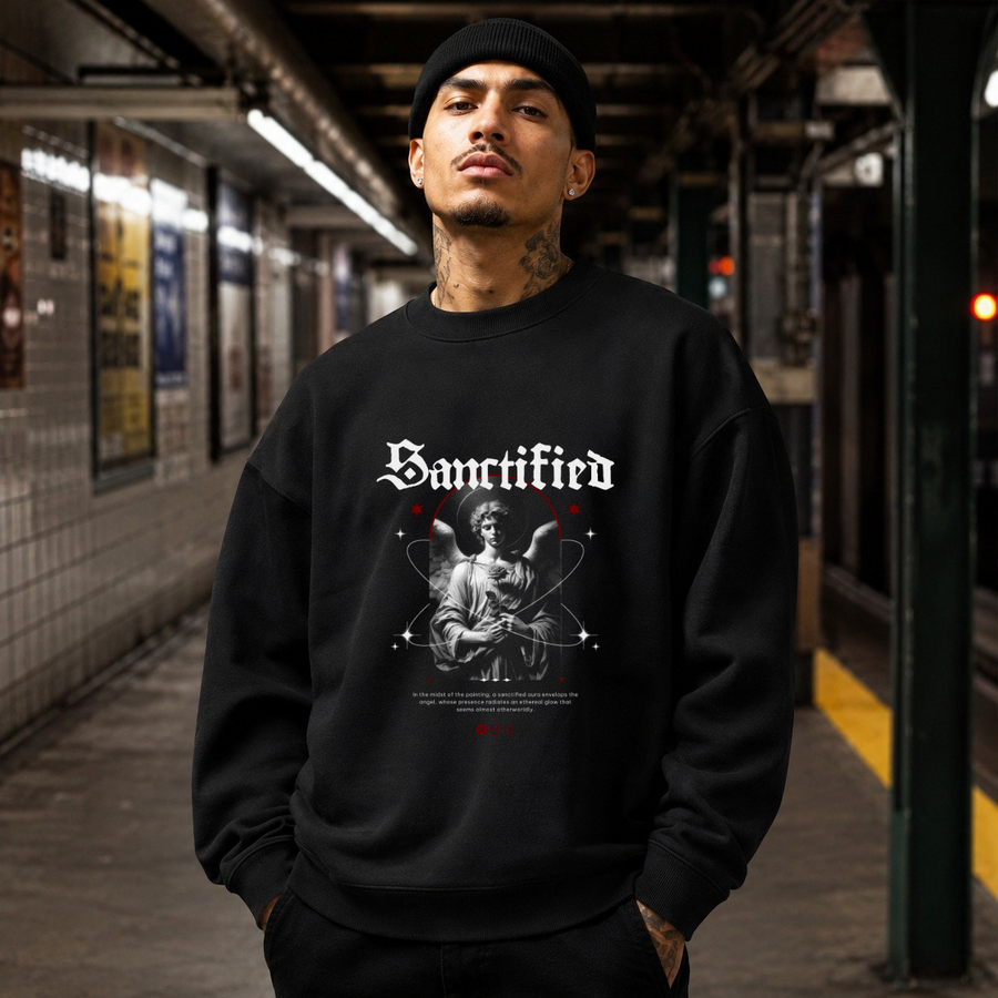 Sanctified Angel T-Shirt – Dark Art / Renaissance Aesthetic Graphic Tee - Color: black