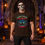 Scarlet Eclipse T-Shirt – Dark Editorial Graphic Design Graphic Tee - Color: chocolate