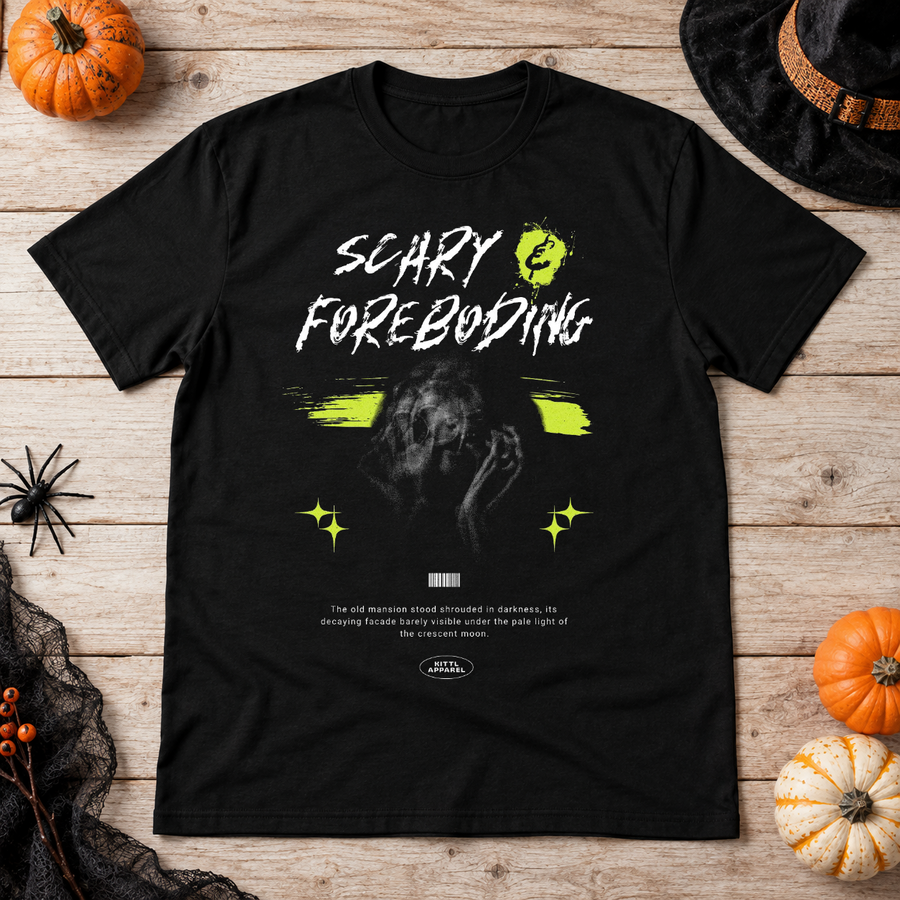 Scary - Foreboding T-Shirt – Halloween Streetwear Graphic Graphic Tee - Color: black
