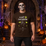 Scary - Foreboding T-Shirt – Halloween Streetwear Graphic Graphic Tee - Color: chocolate