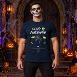 Scary - Foreboding T-Shirt – Halloween Streetwear Graphic Graphic Tee - Color: navy
