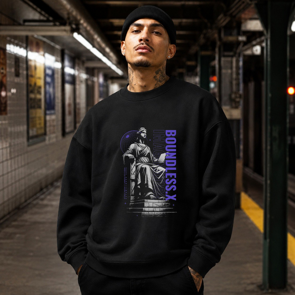 Sculpture Seat Boundless Statue T-Shirt – Dark Art / Renaissance Aesthetic Graphic Tee - Color: black