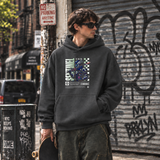 Sentinel Mecha Robot Hoodie – Contemporary Gothic Graphic Design Hoodie - Color: dark heather
