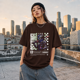 Sentinel Mecha Robot T-Shirt – Contemporary Gothic Graphic Design Tee - Color: Dark Chocolate