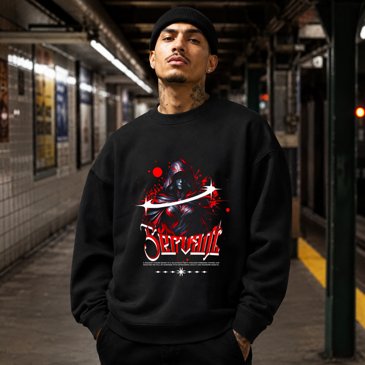 Servant Reaper T-Shirt – Gothic Streetwear Poster Graphic Tee - Color: black