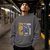 Shadow Guardian Knight T-Shirt – Gothic Streetwear Poster Graphic Tee - Color: charcoal
