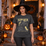 Shadow Stalker T-Shirt – Skull & Reaper Gothic Graphic Graphic Tee - Color: dark heather