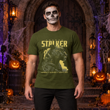 Shadow Stalker T-Shirt – Skull & Reaper Gothic Graphic Graphic Tee - Color: military green