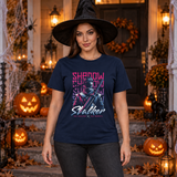 Shadow Stalker T-Shirt – Skull & Reaper Gothic Graphic Graphic Tee - Color: navy