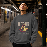 Shattered Blur Bust T-Shirt – Dark Editorial / Gothic Streetwear Tee - Color: dark heather