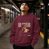 Shattered Blur Bust T-Shirt – Dark Editorial / Gothic Streetwear Tee - Color: maroon