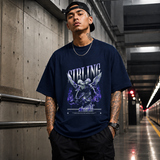 Sibling Streetwear Angel T-Shirt – Vintage Y2K / Acid Graphic Streetwear Tee - Color: Navy