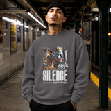 Silence Is the Ultimate Power T-Shirt – Dark Editorial / Gothic Streetwear Tee - Color: charcoal