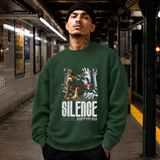 Silence Is the Ultimate Power T-Shirt – Dark Editorial / Gothic Streetwear Tee - Color: forest green