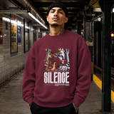 Silence Is the Ultimate Power T-Shirt – Dark Editorial / Gothic Streetwear Tee - Color: maroon