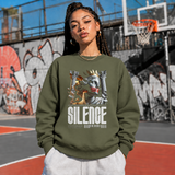 Silence Is the Ultimate Power T-Shirt – Dark Editorial / Gothic Streetwear Tee - Color: military green