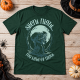 Silent Night Witch T-Shirt – Skull & Reaper Gothic Graphic Graphic Tee - Color: forest green