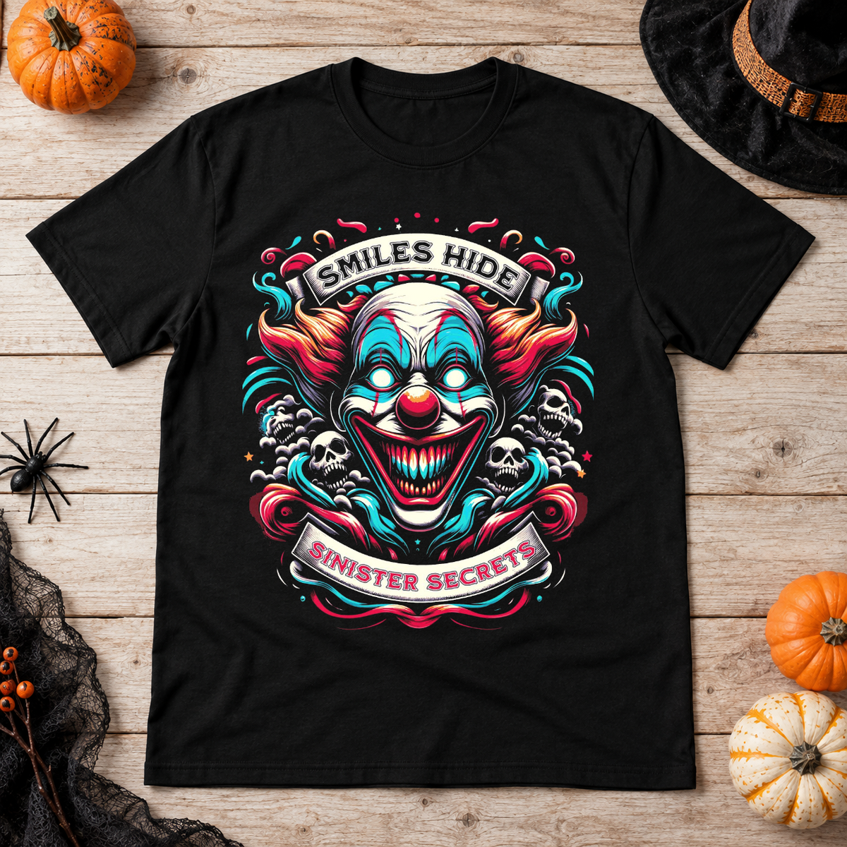 Sinister Secret T-Shirt – Skull & Reaper Gothic Graphic Graphic Tee - Color: black