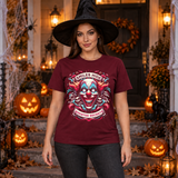 Sinister Secret T-Shirt – Skull & Reaper Gothic Graphic Graphic Tee - Color: maroon
