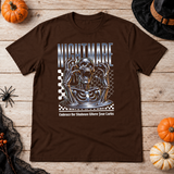 Skull Nightmare T-Shirt – Skull & Reaper Gothic Graphic Graphic Tee - Color: chocolate