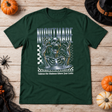 Skull Nightmare T-Shirt – Skull & Reaper Gothic Graphic Graphic Tee - Color: forest green