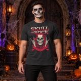 Skull of Rock T-Shirt – Skull & Reaper Gothic Graphic Graphic Tee - Color: charcoal
