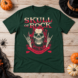 Skull of Rock T-Shirt – Skull & Reaper Gothic Graphic Graphic Tee - Color: forest green
