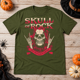 Skull of Rock T-Shirt – Skull & Reaper Gothic Graphic Graphic Tee - Color: military green