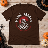 Skull punk T-Shirt – Skull & Reaper Gothic Graphic Graphic Tee - Color: chocolate