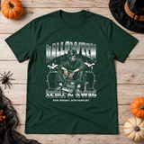 Skull - Swag T-Shirt – Skull & Reaper Gothic Graphic Graphic Tee - Color: forest green