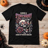 Skull Symphony T-Shirt – Skull & Reaper Gothic Graphic Graphic Tee - Color: black