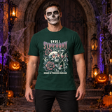Skull Symphony T-Shirt – Skull & Reaper Gothic Graphic Graphic Tee - Color: forest green