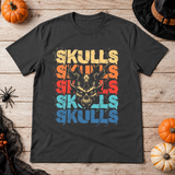 Skulls T-Shirt – Skull & Reaper Gothic Graphic Graphic Tee - Color: charcoal